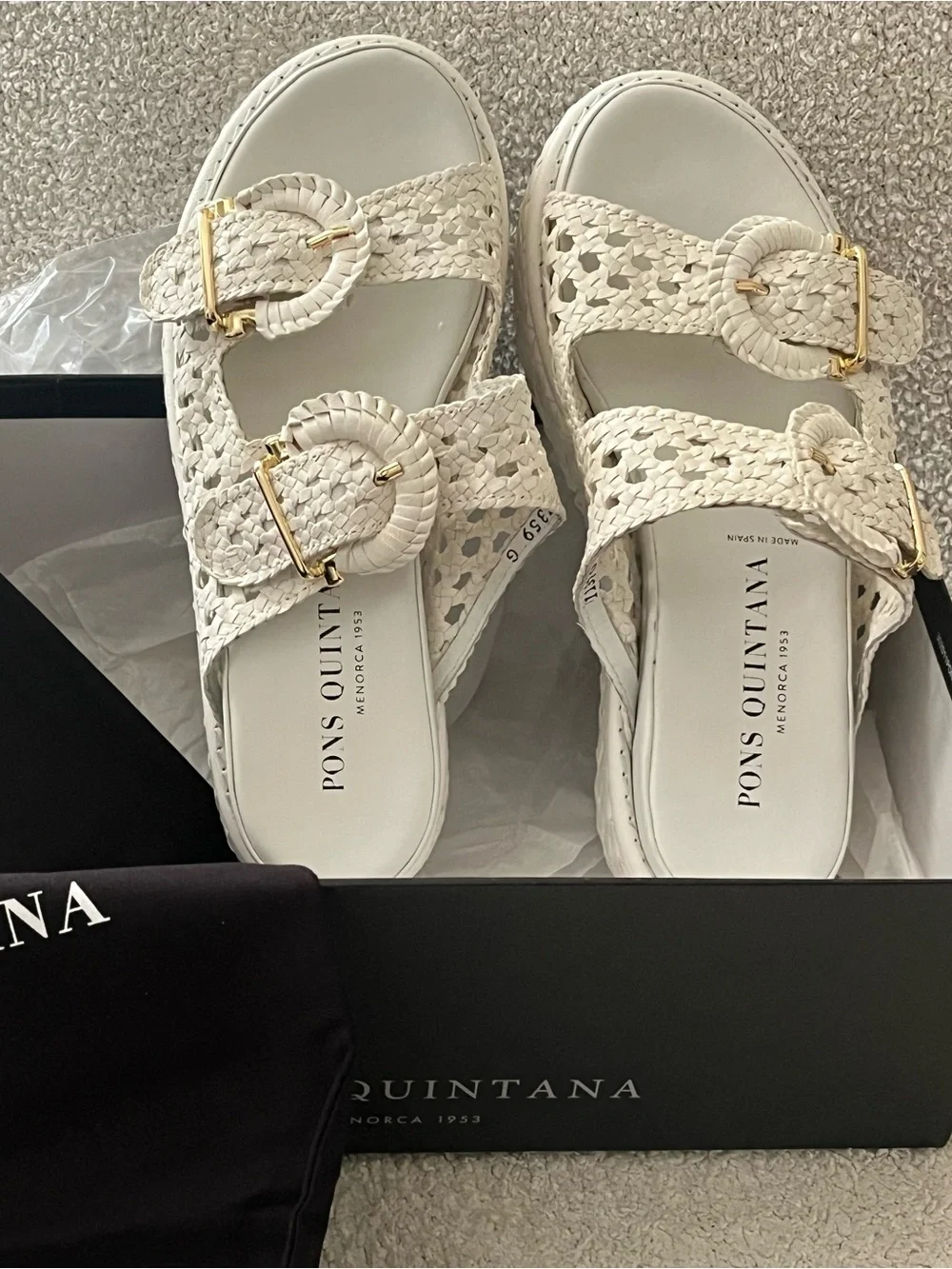Pons Quintana Maika Leather Sandal - White
